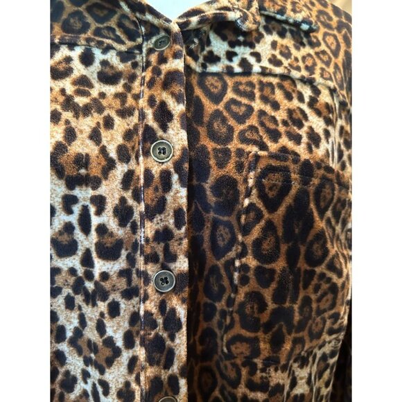 Umgee Women's Leopard Print Button-Up Long Sleeve Shirt M‎ - Picture 9 of 9